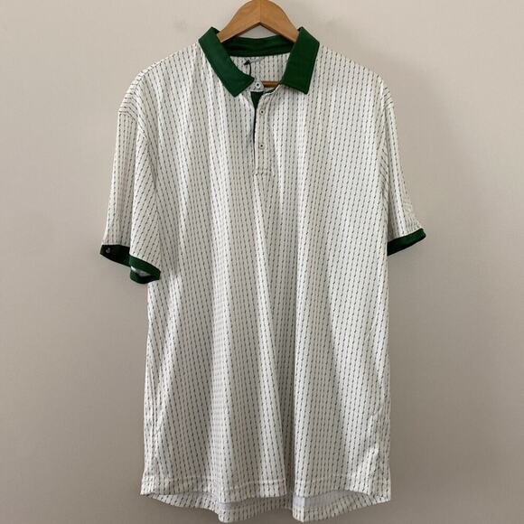 SWANNIES GOLF Mens Miles Polo Short Sleeve Hunter Green White Size XXL - Picture 3 of 16